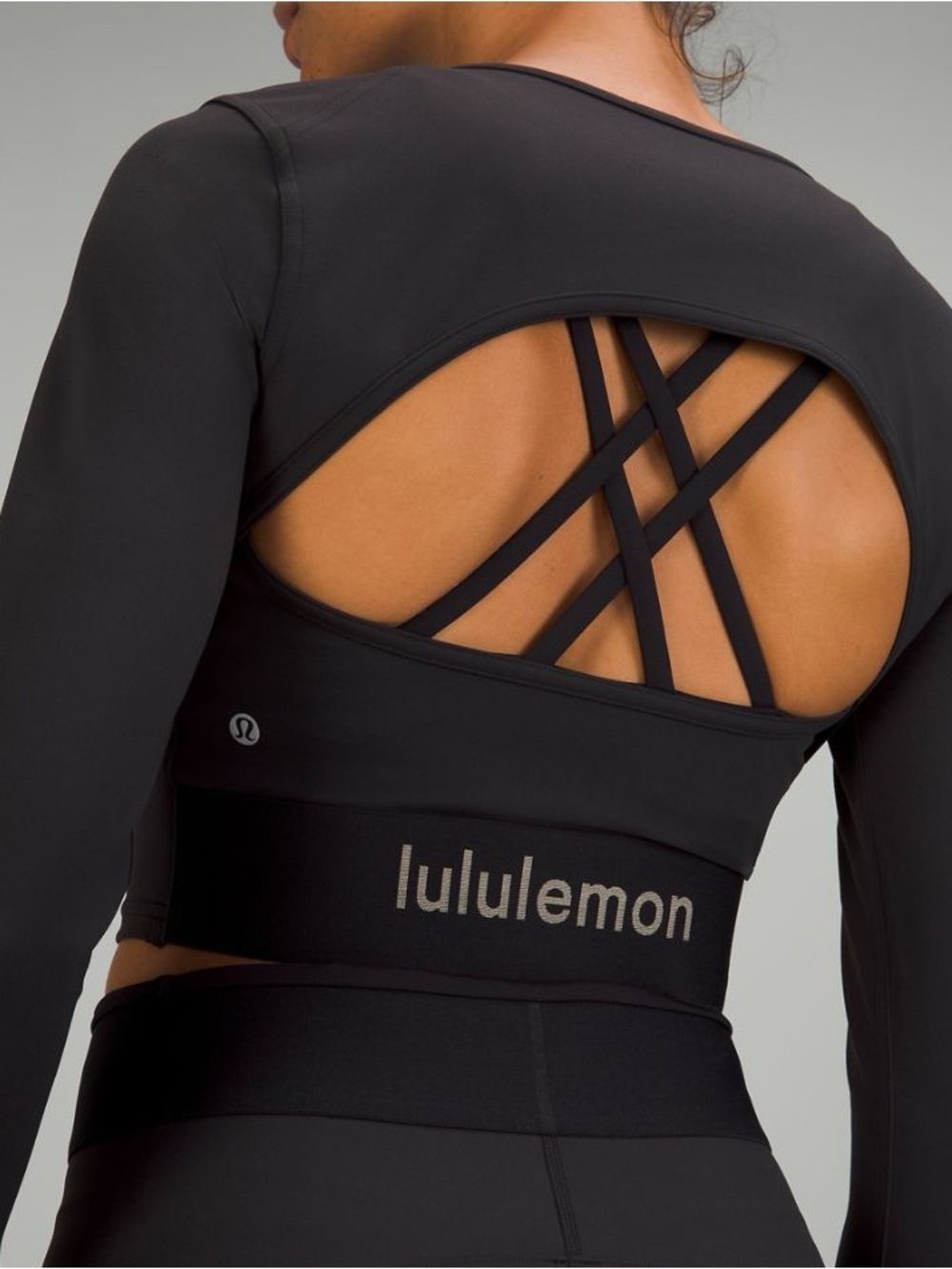 Lululemon Logo Elastic Everlux Long-Sleeve Shirt size 4